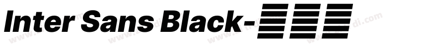 Inter Sans Black字体转换